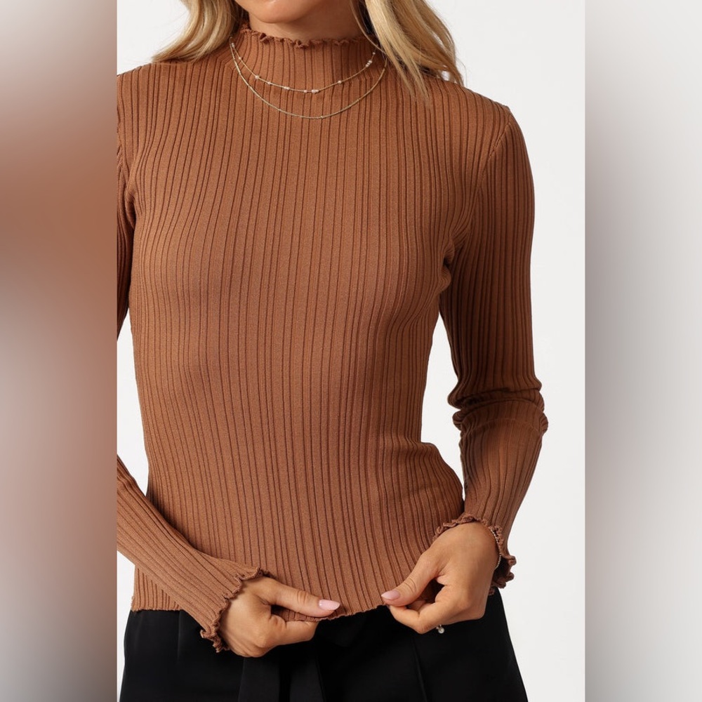 Rylee + Cru Ribbed Tan Top